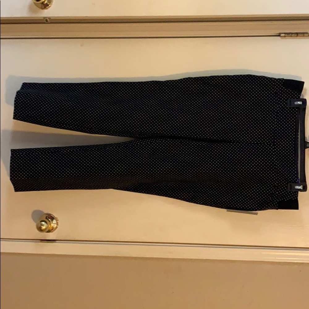 Black polka dot slacks
